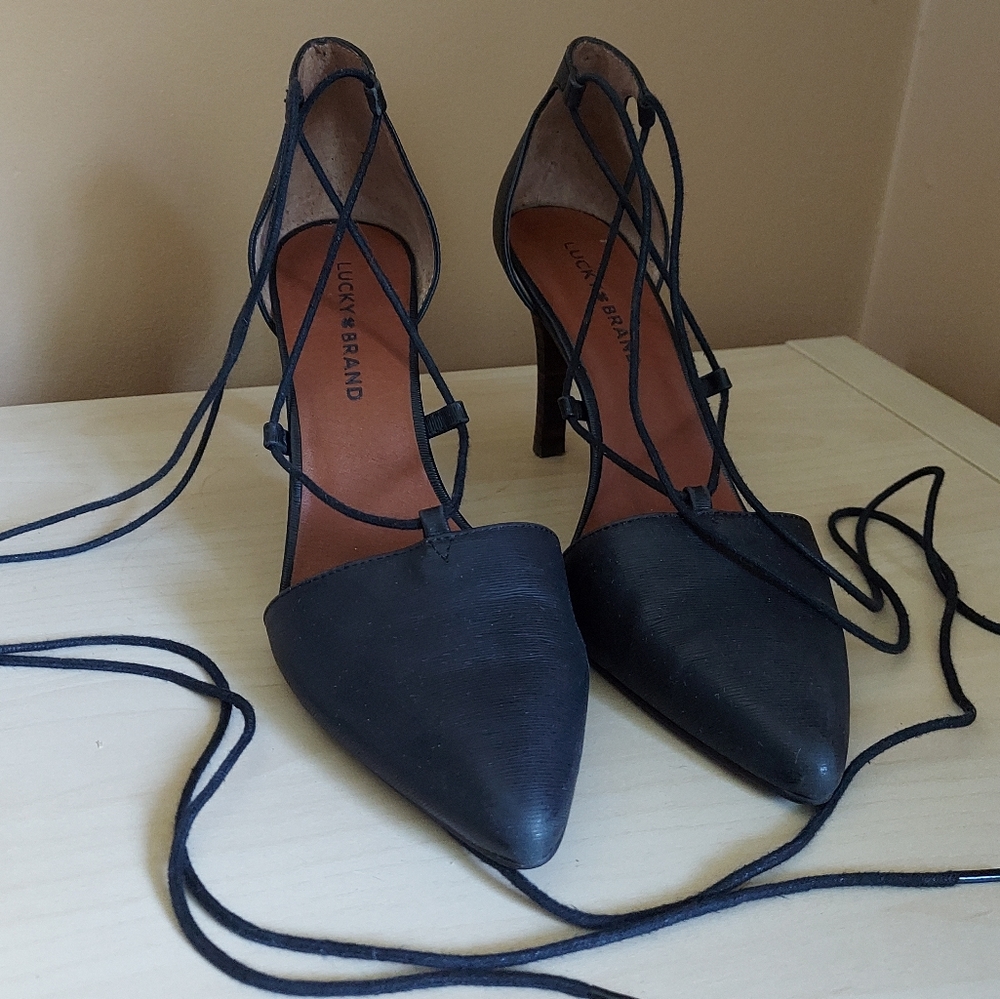 Lucky Brand Sabreena lace up heels